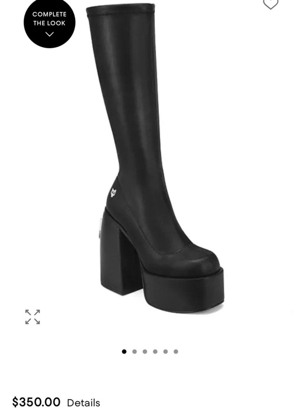 Naked Wolfe Spice Faux-leather Knee-thigh Heeled Boots In Black,metal fox detail